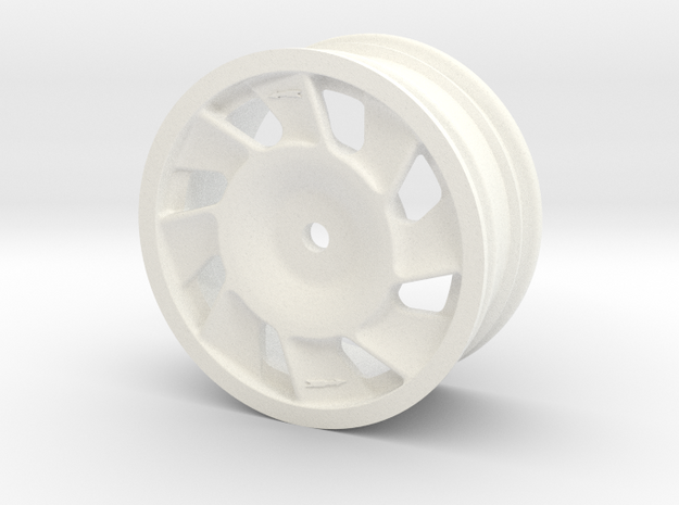205 t16 EVO2 replica wheel Left in White Processed Versatile Plastic