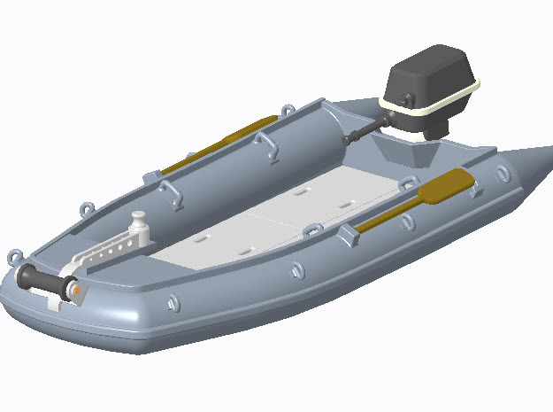 Schlauchboot Typ-A 1:72 in Tan Fine Detail Plastic