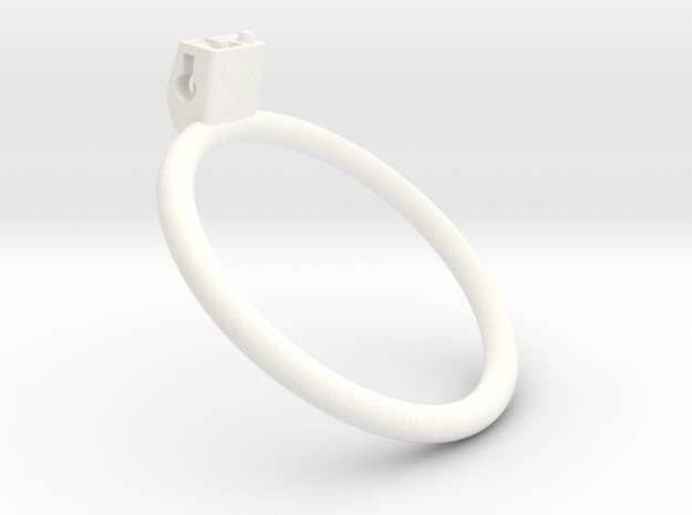 Cherry Keeper Ring - 80mm Flat +40° in White Processed Versatile Plastic