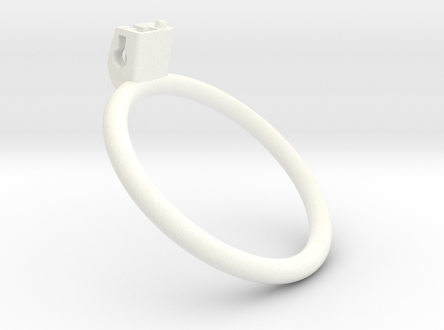 Cherry Keeper Ring - 75mm Flat +40° in White Processed Versatile Plastic