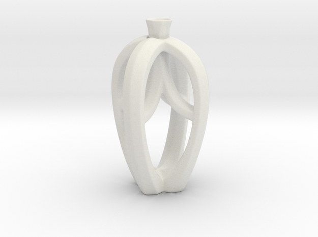 Vase 2051 in White Natural Versatile Plastic