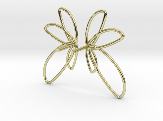Abstract Fan Earrings (Wire) V DESIGN LAB in 18k Gold Plated Brass