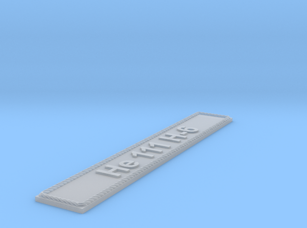 Nameplate He 111 H-6 in Smoothest Fine Detail Plastic