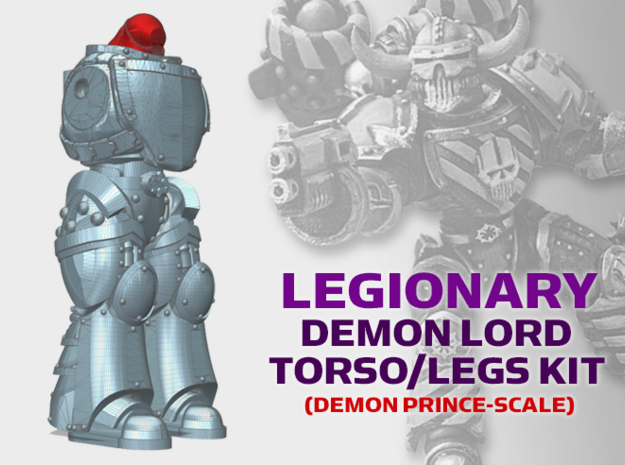 Base Legionary: Demon Lord Torso/Leg Kit in Tan Fine Detail Plastic
