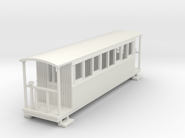 o-100-redlake-tramway-bogie-coach in White Natural Versatile Plastic