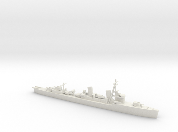 1/600 Scale IJN Hatsuyuki Destroyer in White Natural Versatile Plastic