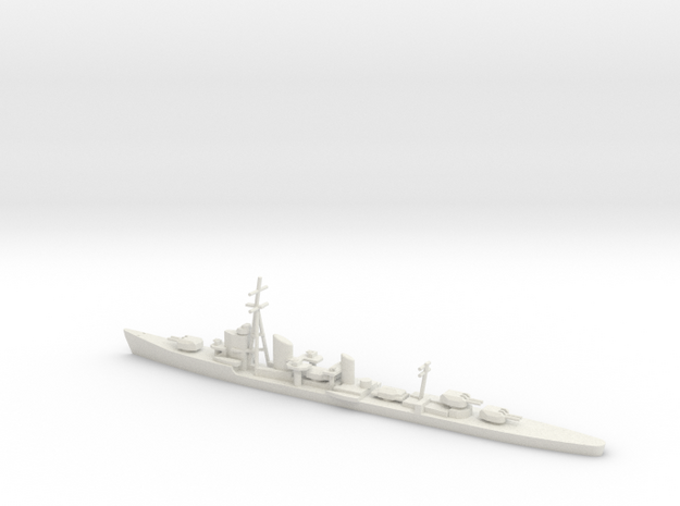1/600 Scale IJN Asashimo Destroyer in White Natural Versatile Plastic
