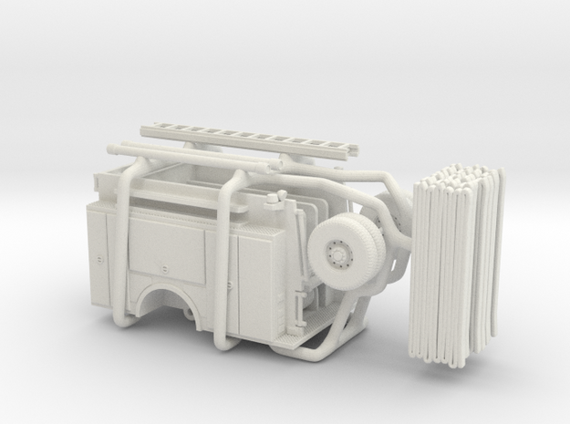 1/87 Spartan Engine Body Compartment Doors in White Natural Versatile Plastic