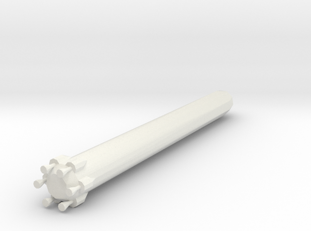 1/1000 Scale SpaceX Falcon XX in White Natural Versatile Plastic