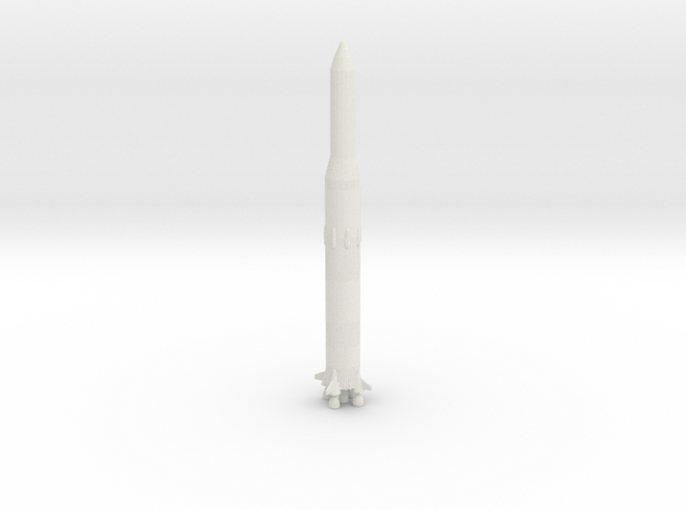 1/1000 Scale Saturn Rocket SA-513 Skylab in White Natural Versatile Plastic
