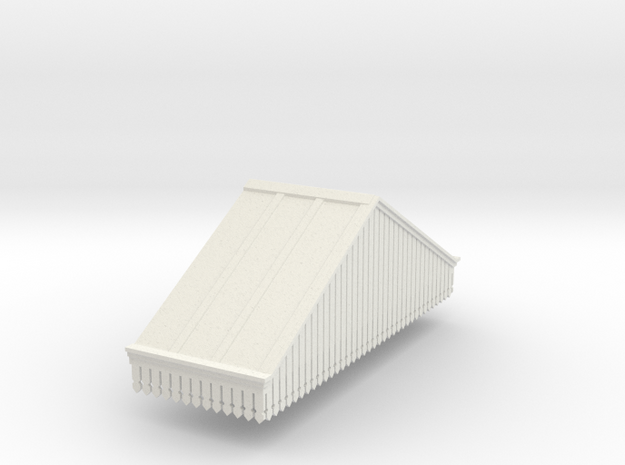Platform Canopy Section 3 RH - 4mm Scale in White Natural Versatile Plastic