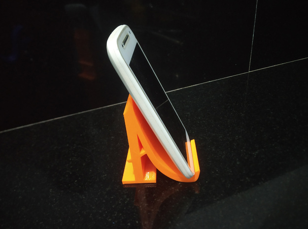 Letter A Mobile Stand in Orange Processed Versatile Plastic