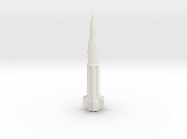 1/1000 Scale Saturn Rocket SA-5 in White Natural Versatile Plastic