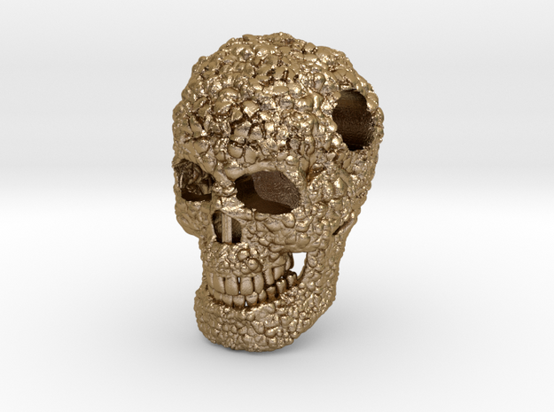 "Immortal Skull"  Gold Steel with 573 code in Polished Gold Steel