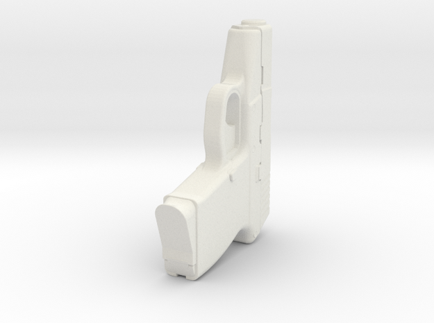 1:6 Miniature Kel Tec P11 Pistol in White Natural Versatile Plastic