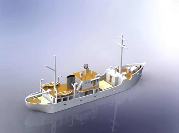 IJN Research Vessel Kaiyo Maru No. 4 1/700 in Tan Fine Detail Plastic