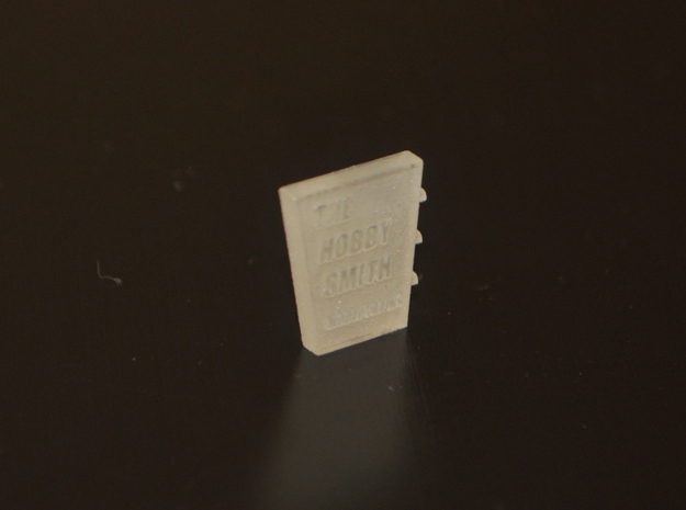N-Scale Building Sign (In Revision) in Tan Fine Detail Plastic