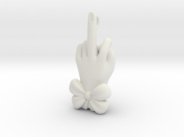 Cosplay Charm - Explicit Hand (style 3) in White Natural Versatile Plastic