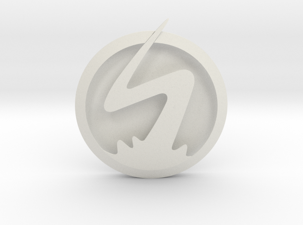CW XS Emblem in White Natural Versatile Plastic