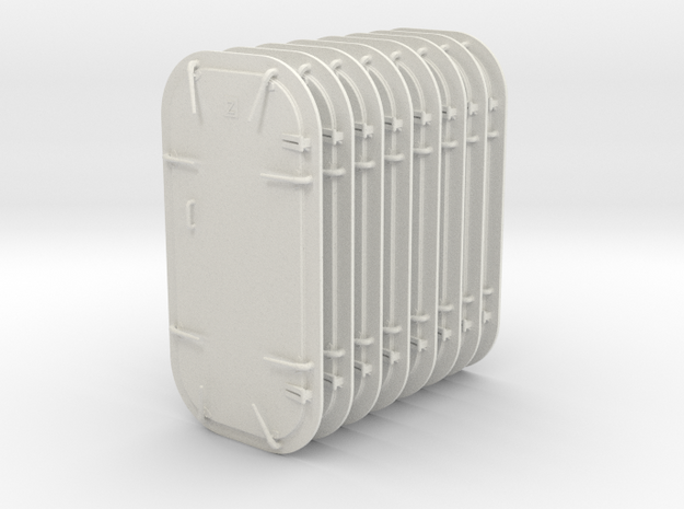1/16 USN Watertights (5’-0”) SET x8 in White Natural Versatile Plastic