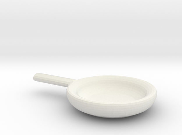 Miniature Pan  in White Natural Versatile Plastic
