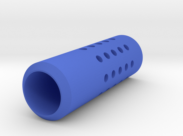 HMP Type II Muzzle (150mm) for Nerf Modulus in Blue Processed Versatile Plastic