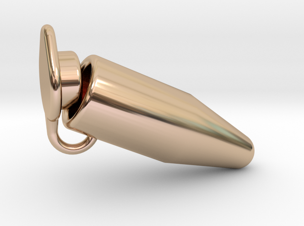 1.5ml Tube Earrings (0.5x scale) in 14k Rose Gold Plated Brass