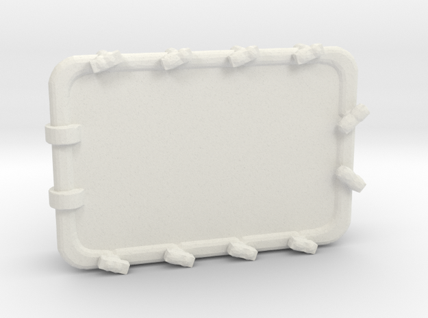 1/96 Scale 54 x 36 inch Armored Hatch in White Natural Versatile Plastic