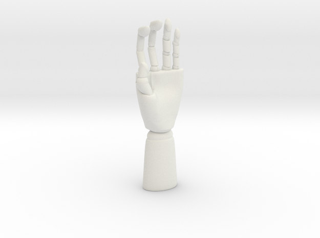 Modern Hand  Sculpture in White Natural Versatile Plastic: Small