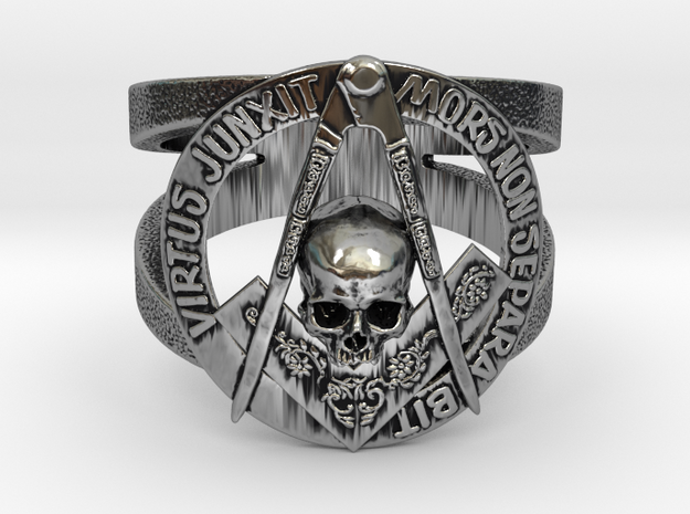 Freemason ring inside diameter 19mm in Antique Silver