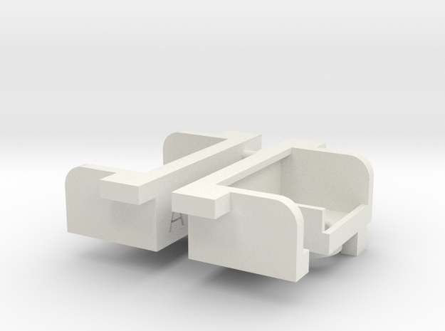 Tamiya Clodbuster Taillight Housing, 1 of 2 in White Natural Versatile Plastic