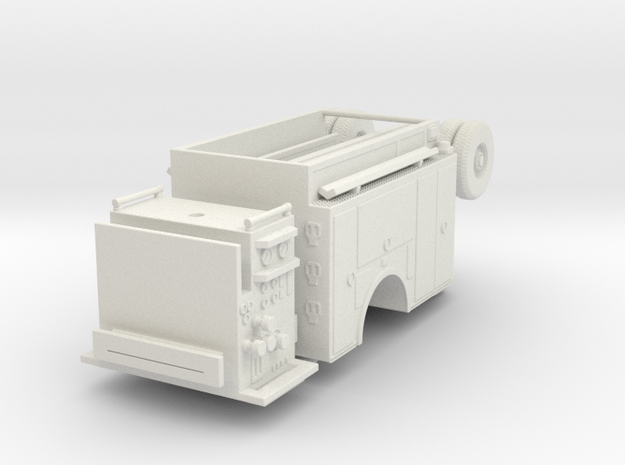 1/87 AHHL Engine Body and Pump Compartment Door (U in White Natural Versatile Plastic
