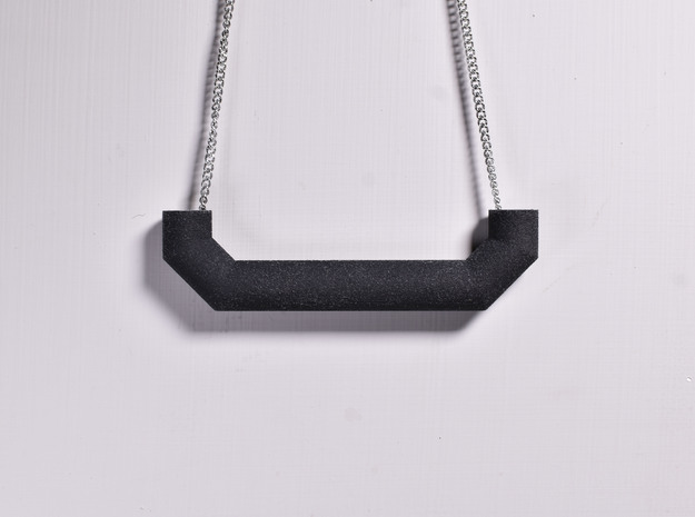 Pipe Pendant N°5 in Black Natural Versatile Plastic