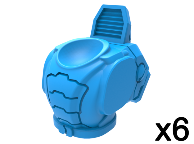 Infantry Torsos - Guardian Explorer x6 in Tan Fine Detail Plastic