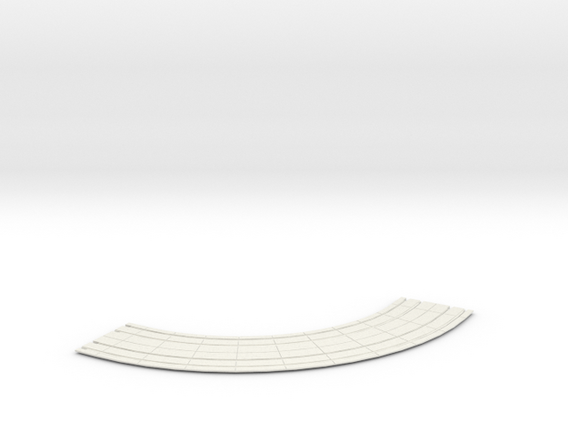 HO dbl street track curves 8 rad  in White Natural Versatile Plastic