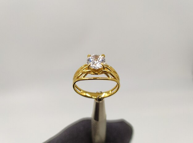 Violet - Wedding ring in 14K Yellow Gold