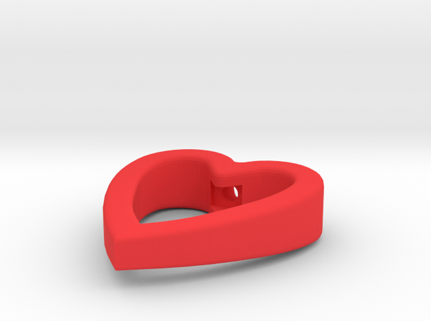 Cord Pull Heart in Red Processed Versatile Plastic
