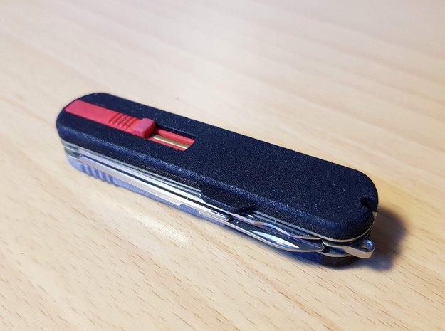 74mm Victorinox pen scale in Red Processed Versatile Plastic