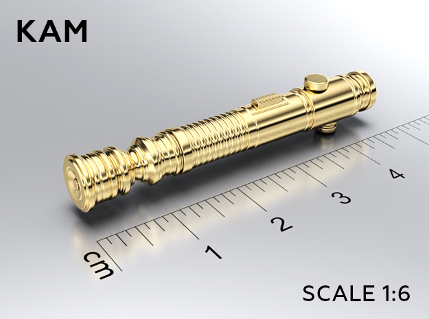 KAM keychain in Natural Brass: Medium