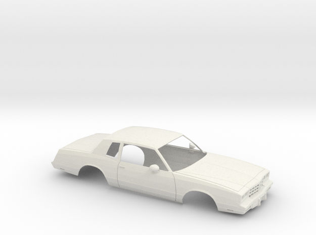 1/18 1983 Chevrolet Monte Carlo Shell in White Natural Versatile Plastic