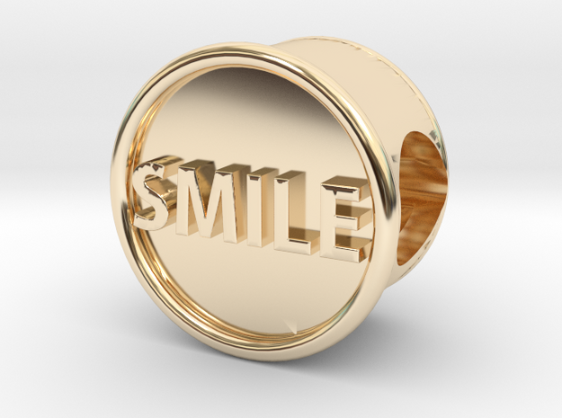 Smile Bead with Smiley Face in 14K Yellow Gold