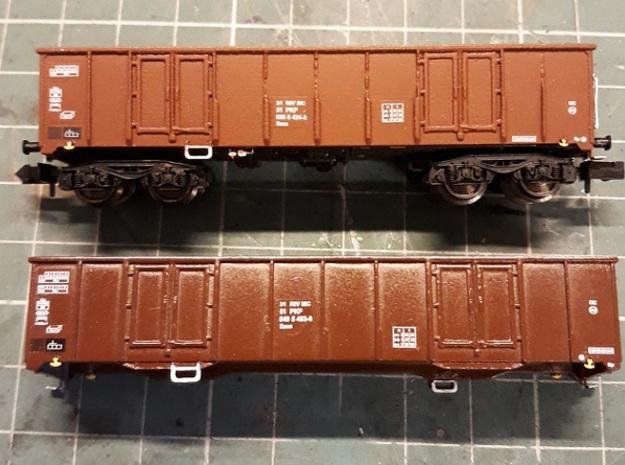 1:160-coal carriage-węglarka - 412w in Tan Fine Detail Plastic