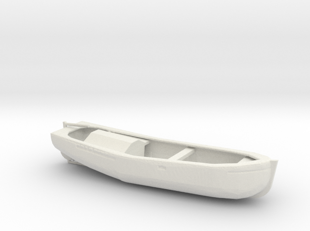 1/50 Scale 27ft Motor Work Boat in White Natural Versatile Plastic