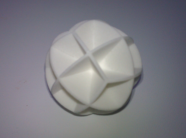 DRAW geo - sphere 24 cut outs in White Natural Versatile Plastic