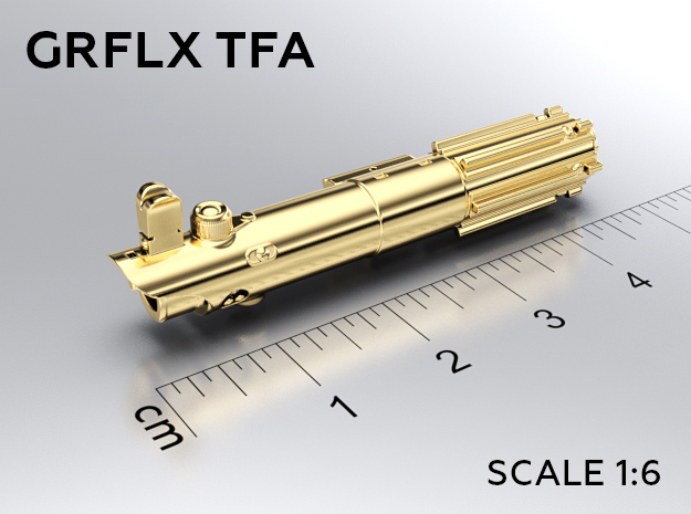 GRFLX TFA keychain in Natural Brass: Medium