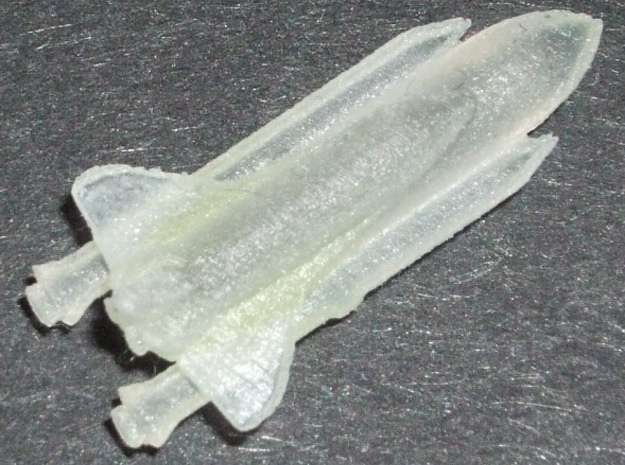 1/537 NASA Space Shuttle FUD (3mm Hollowed) in Tan Fine Detail Plastic