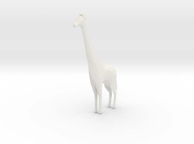 Miniature 1:48 Giraffe in White Natural Versatile Plastic