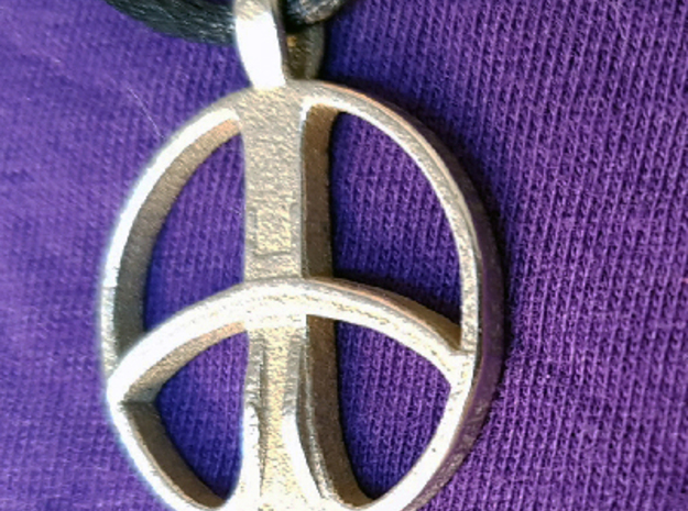 XP Deus coil pendant in Polished Nickel Steel