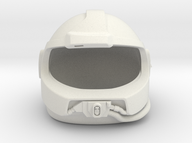 Airwolf Supercopter 3D Helmet 1/6 scale no visor in White Natural Versatile Plastic
