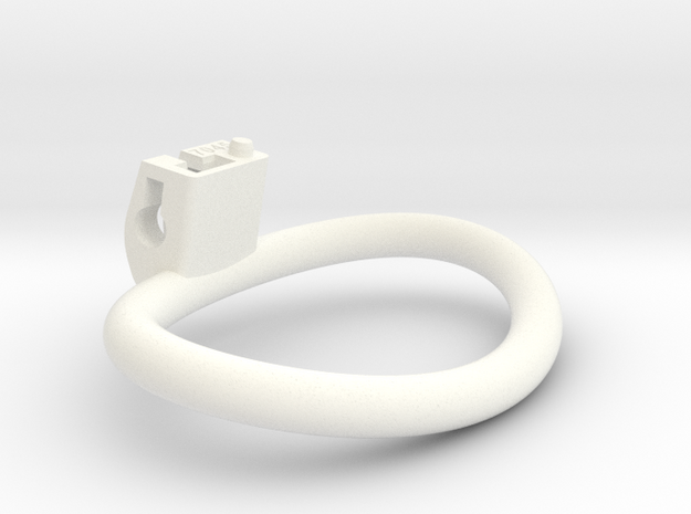 Cherry Keeper Ring - 70x45mm Wide Oval (~58.2mm) in White Processed Versatile Plastic